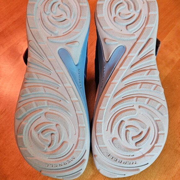 Women's Terran 4 Post Wrap Size 8 Medium Width Color: Sea (Blue) Preowned - Picture 3 of 9